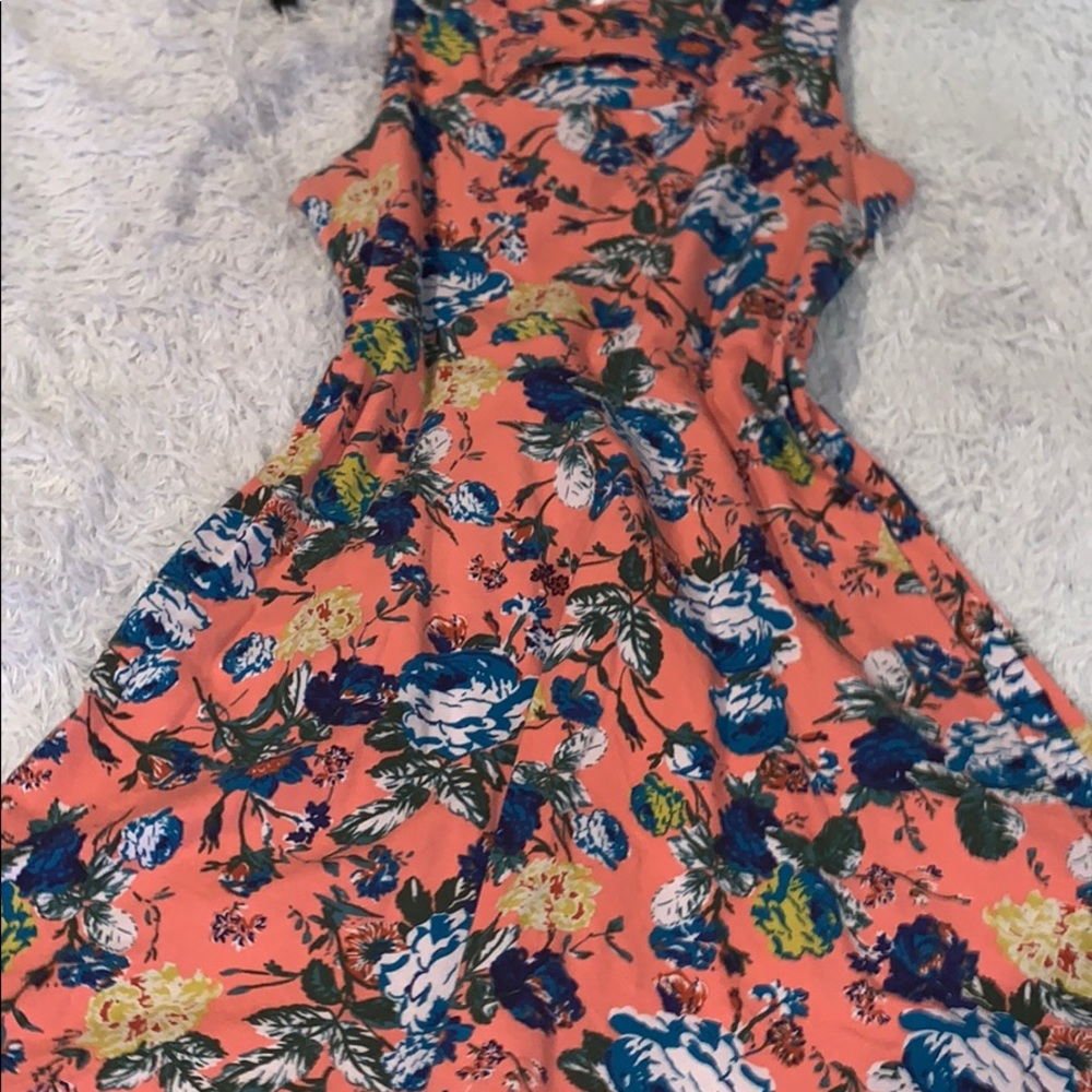 Pink floral dress